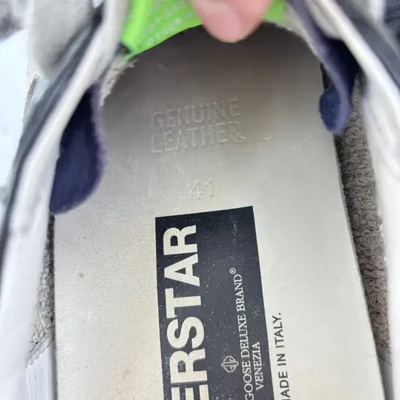 Golden Goose GDBB Super Star Sneakers Leather Suede Mens Shoes 41 US 8